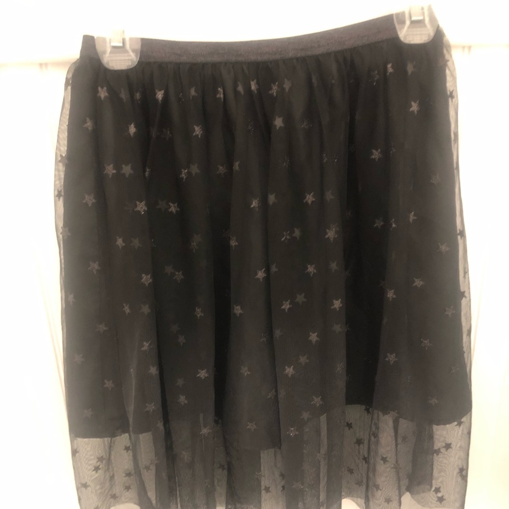 Sheer Black Star Skirt